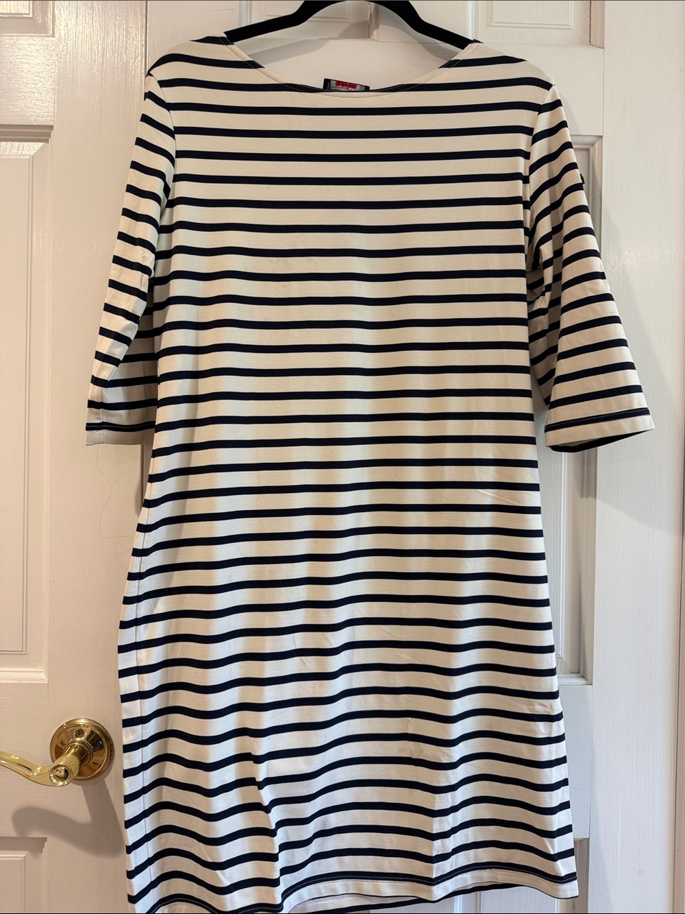 Saint James Striped Crewneck Top - Navy & White